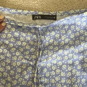Zara Floral Blue and White skirt - size small